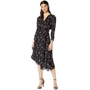 Joie Acantha Asymmetrical Wrap Silk Dress size S